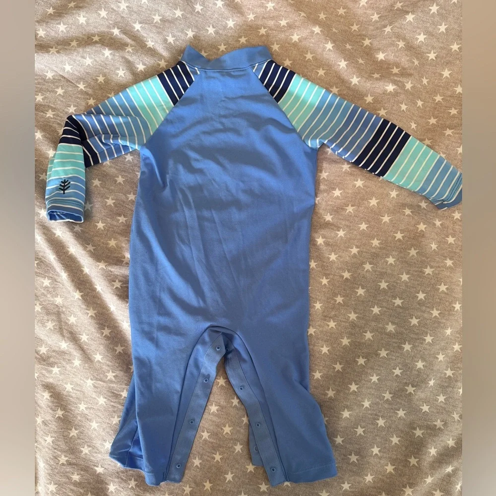 COOLIBAR YOUTH BEACH ONE-PIECE SWIMSUIT - octopus - blue - size 6-12M / SPF 50
